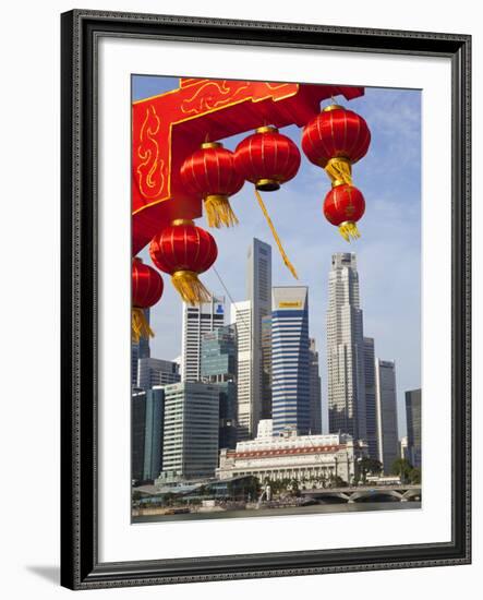 City Kkyline and Financial District, Singapore, Southeast Asia, Asia-Gavin Hellier-Framed Photographic Print