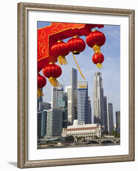 City Kkyline and Financial District, Singapore, Southeast Asia, Asia-Gavin Hellier-Framed Photographic Print