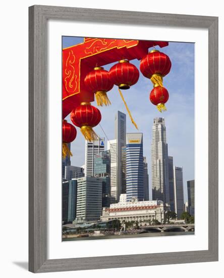 City Kkyline and Financial District, Singapore, Southeast Asia, Asia-Gavin Hellier-Framed Photographic Print