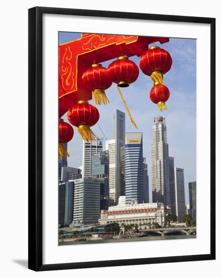 City Kkyline and Financial District, Singapore, Southeast Asia, Asia-Gavin Hellier-Framed Photographic Print