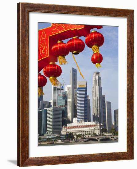 City Kkyline and Financial District, Singapore, Southeast Asia, Asia-Gavin Hellier-Framed Photographic Print