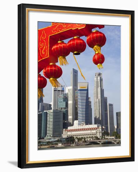 City Kkyline and Financial District, Singapore, Southeast Asia, Asia-Gavin Hellier-Framed Photographic Print