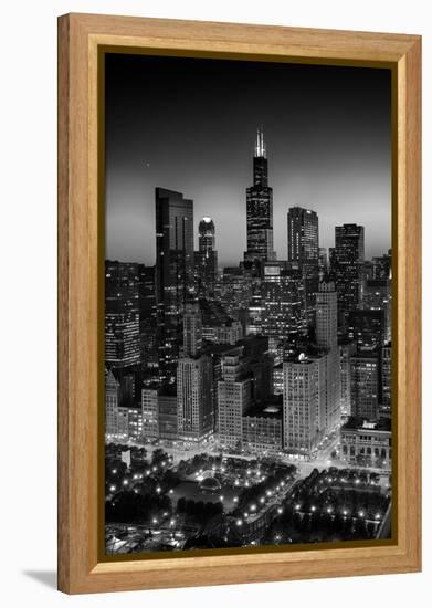 City Light Chicago B W-Steve Gadomski-Framed Premier Image Canvas