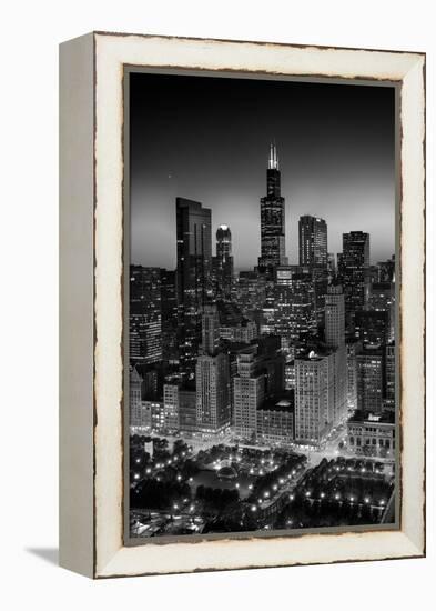 City Light Chicago B W-Steve Gadomski-Framed Premier Image Canvas