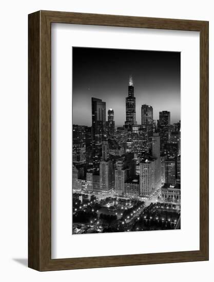 City Light Chicago B W-Steve Gadomski-Framed Photographic Print