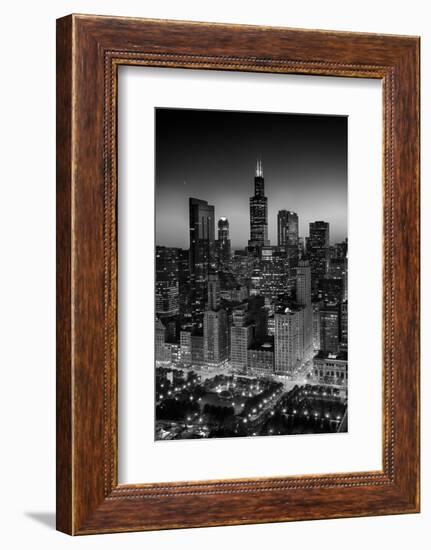 City Light Chicago B W-Steve Gadomski-Framed Photographic Print