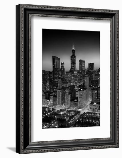 City Light Chicago B W-Steve Gadomski-Framed Photographic Print