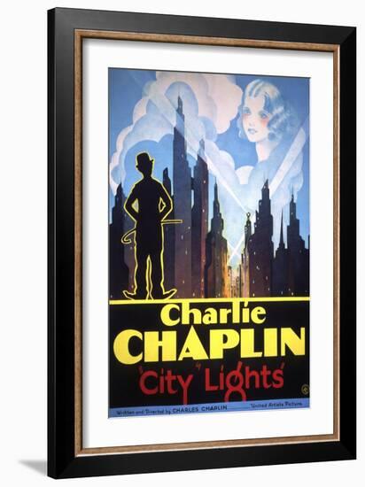 City Lights, 1931-null-Framed Art Print