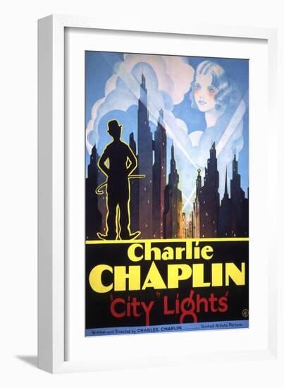 City Lights, 1931-null-Framed Art Print