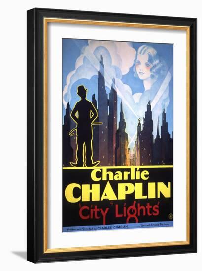 City Lights, 1931-null-Framed Art Print