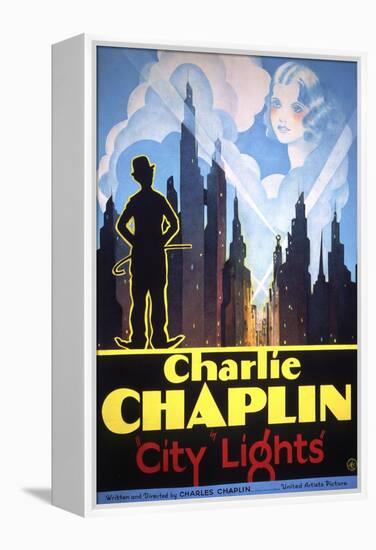 City Lights, 1931-null-Framed Stretched Canvas