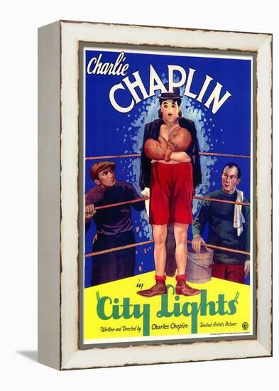 City Lights, 1931-null-Framed Stretched Canvas