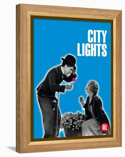 City Lights, Belgian Movie Poster, 1931-null-Framed Stretched Canvas