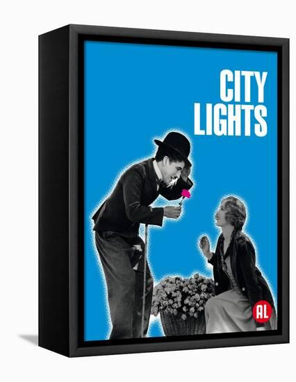 City Lights, Belgian Movie Poster, 1931-null-Framed Stretched Canvas