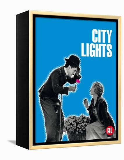 City Lights, Belgian Movie Poster, 1931-null-Framed Stretched Canvas