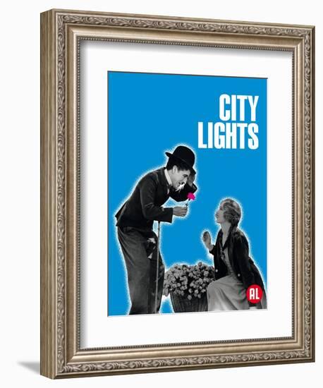 City Lights, Belgian Movie Poster, 1931-null-Framed Premium Giclee Print