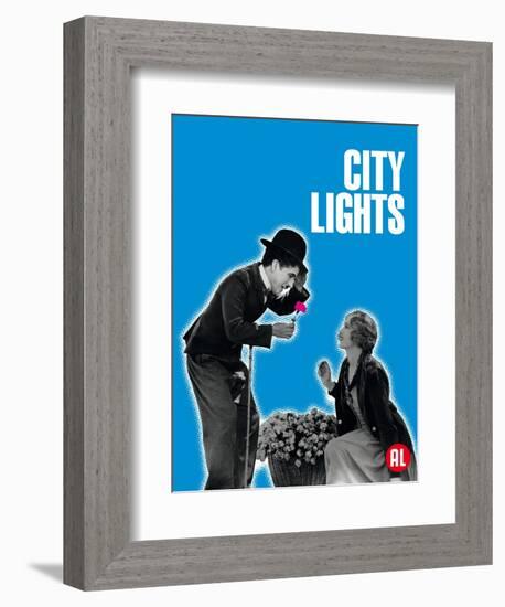 City Lights, Belgian Movie Poster, 1931-null-Framed Premium Giclee Print