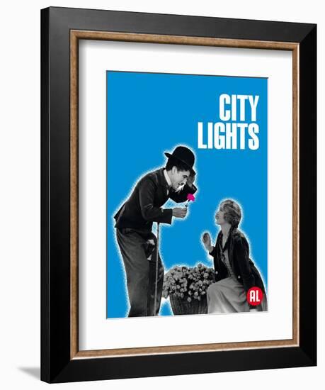 City Lights, Belgian Movie Poster, 1931-null-Framed Premium Giclee Print