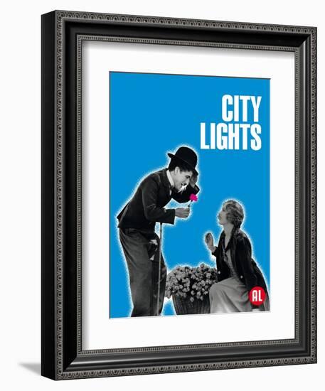 City Lights, Belgian Movie Poster, 1931-null-Framed Premium Giclee Print
