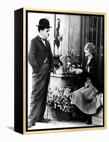 City Lights, Charlie Chaplin, Virginia Cherrill, 1931-null-Framed Stretched Canvas