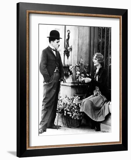 City Lights, Charlie Chaplin, Virginia Cherrill, 1931-null-Framed Photo