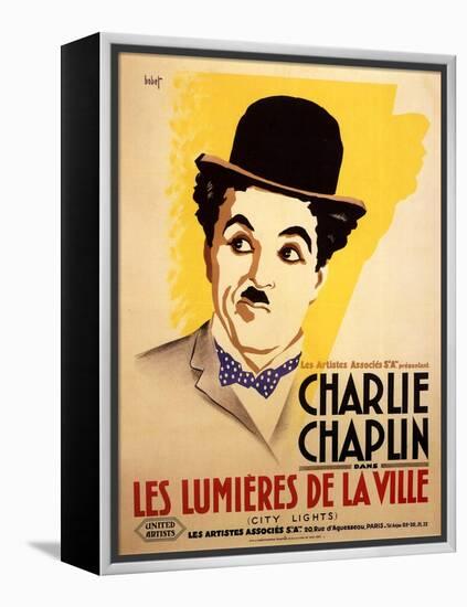 City Lights, French Movie Poster, 1931-null-Framed Stretched Canvas