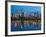 City Lights Glowing at Night, Portland, Oregon, USA-Janis Miglavs-Framed Photographic Print