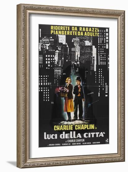 City Lights, Italian Movie Poster, 1931-null-Framed Art Print