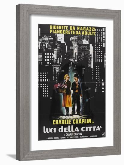 City Lights, Italian Movie Poster, 1931-null-Framed Art Print