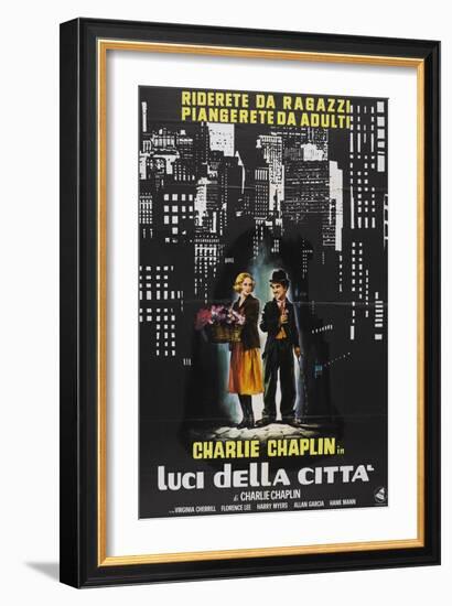 City Lights, Italian Movie Poster, 1931-null-Framed Art Print