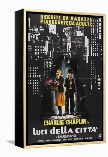 City Lights, Italian Movie Poster, 1931-null-Framed Stretched Canvas