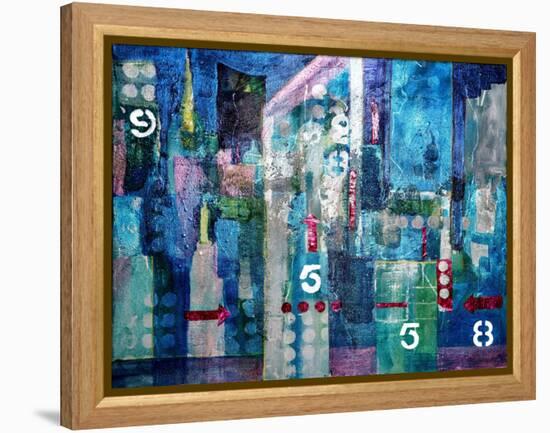 City Lights- London-Margaret Coxall-Framed Premier Image Canvas