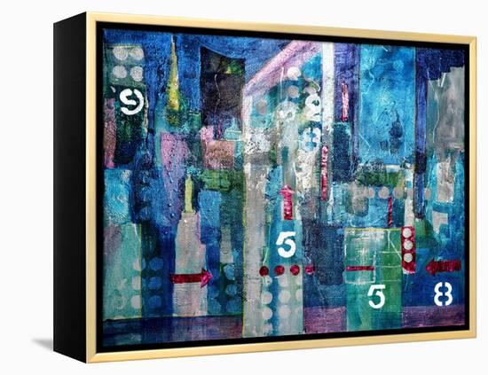 City Lights- London-Margaret Coxall-Framed Premier Image Canvas