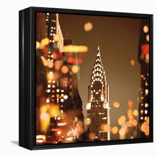 City Lights-New York-Kate Carrigan-Framed Stretched Canvas