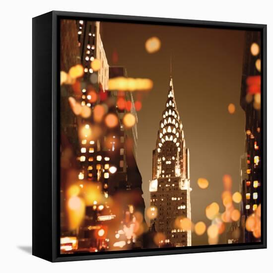 City Lights-New York-Kate Carrigan-Framed Stretched Canvas