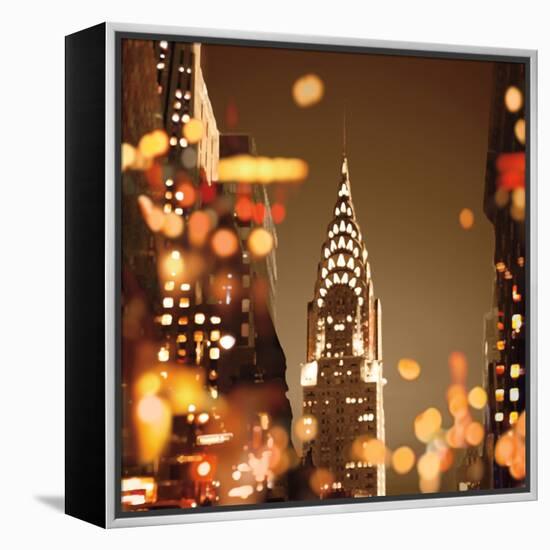 City Lights-New York-Kate Carrigan-Framed Stretched Canvas