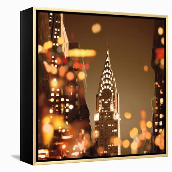 City Lights-New York-Kate Carrigan-Framed Stretched Canvas