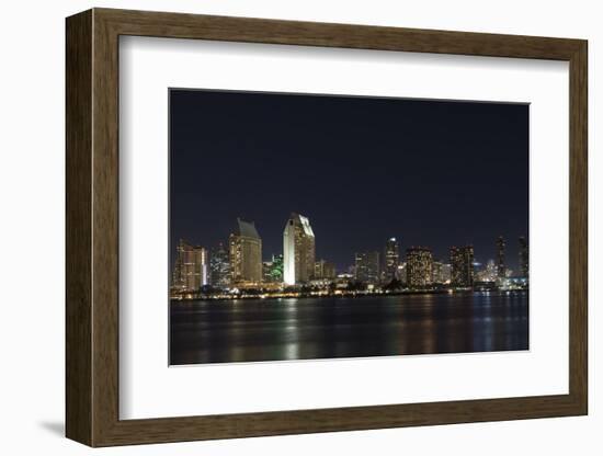 City lights of San Diego, California-Sheila Haddad-Framed Photographic Print