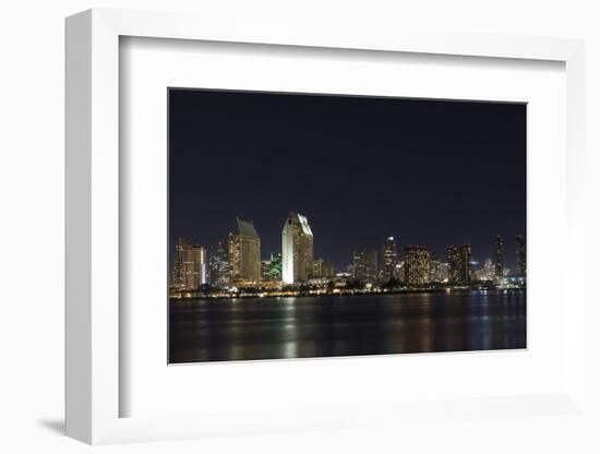 City lights of San Diego, California-Sheila Haddad-Framed Photographic Print