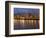 City Lights Reflected in the Willamette River, Portland, Oregon, USA-William Sutton-Framed Photographic Print