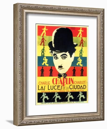 City Lights, Spanish Movie Poster, 1931-null-Framed Art Print