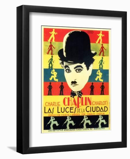 City Lights, Spanish Movie Poster, 1931-null-Framed Art Print