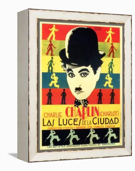 City Lights, Spanish Movie Poster, 1931-null-Framed Stretched Canvas