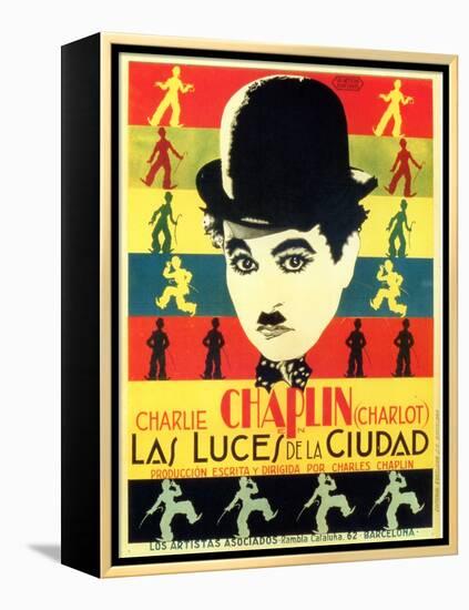 City Lights, Spanish Movie Poster, 1931-null-Framed Stretched Canvas