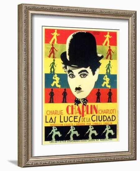 City Lights, Spanish Movie Poster, 1931-null-Framed Art Print