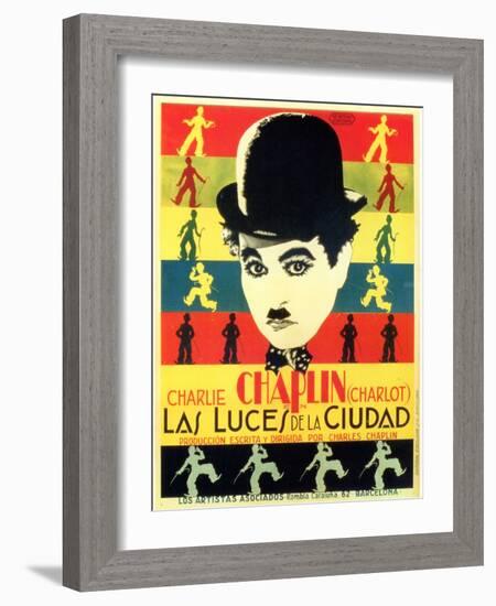 City Lights, Spanish Movie Poster, 1931-null-Framed Art Print