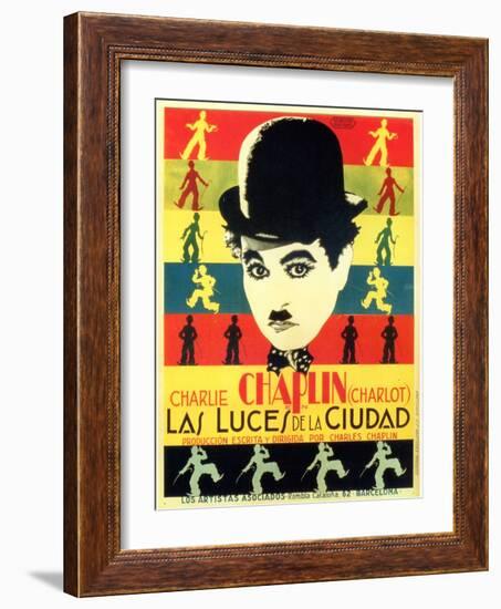 City Lights, Spanish Movie Poster, 1931-null-Framed Art Print