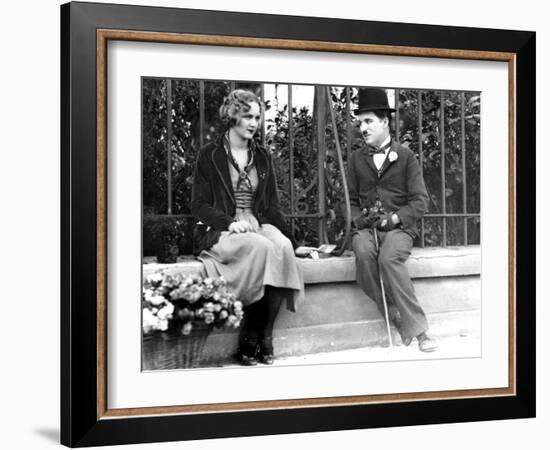 City Lights, Virginia Cherrill, Charlie Chaplin, 1931-null-Framed Photo