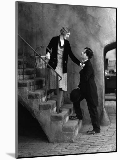 City Lights, Virginia Cherrill, Charlie Chaplin, 1931-null-Mounted Photo