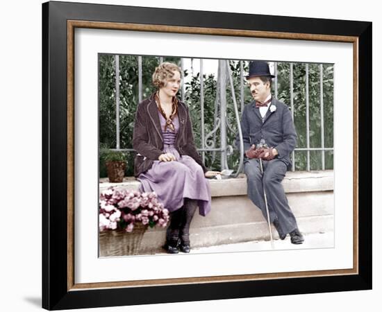 City Lights, Virginia Cherrill, Charlie Chaplin, 1931-null-Framed Photo